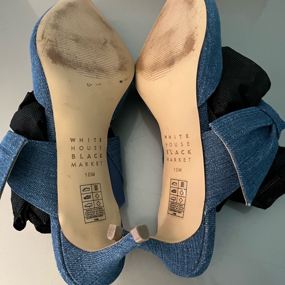 WHBM denim mules. Very popular sold out quickly size 10 worn once. - Picture 5 of 5